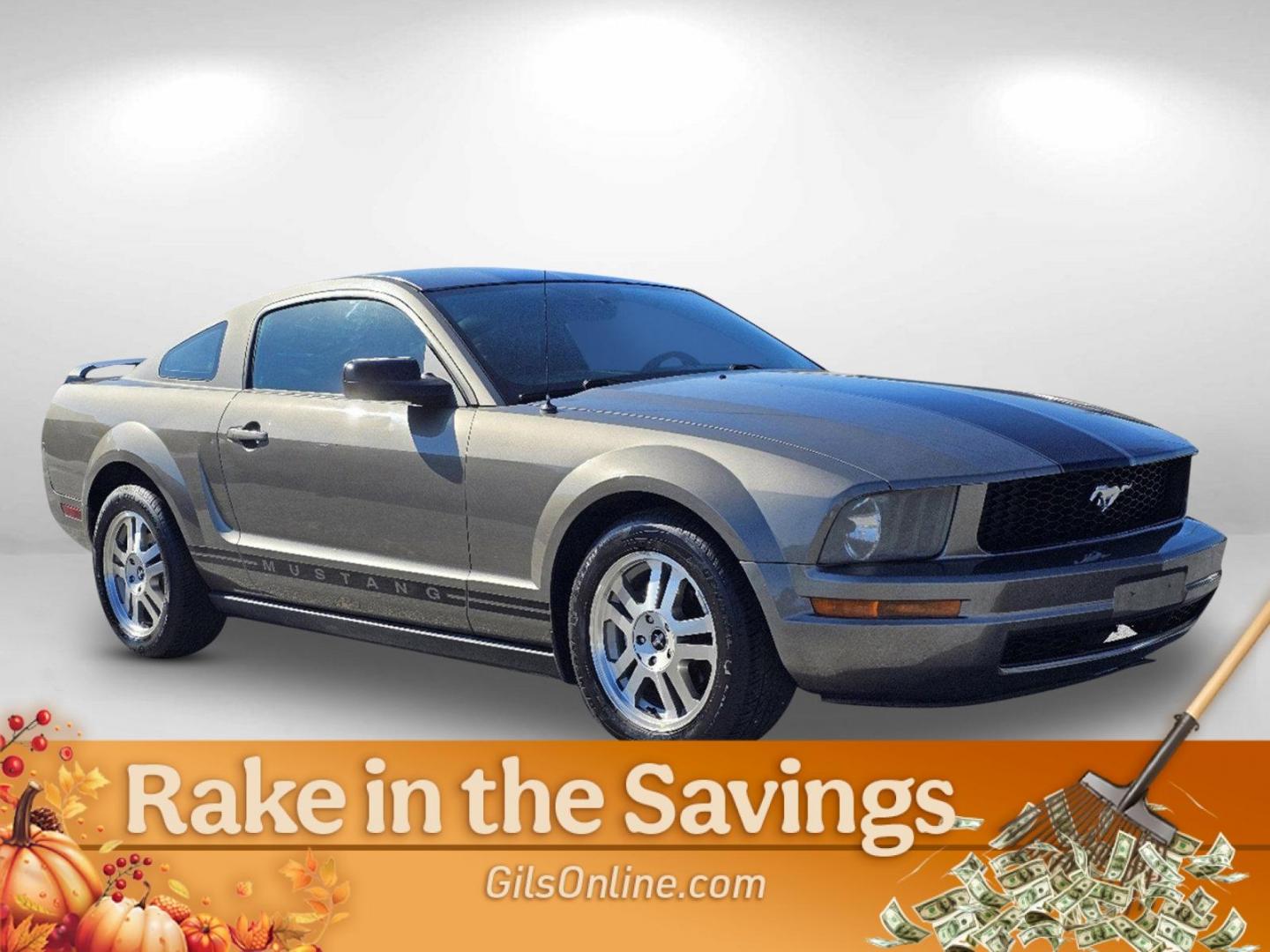 2005 Mineral Grey Metallic /Dark Charcoal Ford Mustang Premium (1ZVFT80N355) with an Gas V6 4.0L/244 engine, located at 804 22nd Ave, Phenix City, AL, 36870, (334) 297-1860, 32.484749, -85.024475 - 2005 Ford Mustang Premium - Photo#2