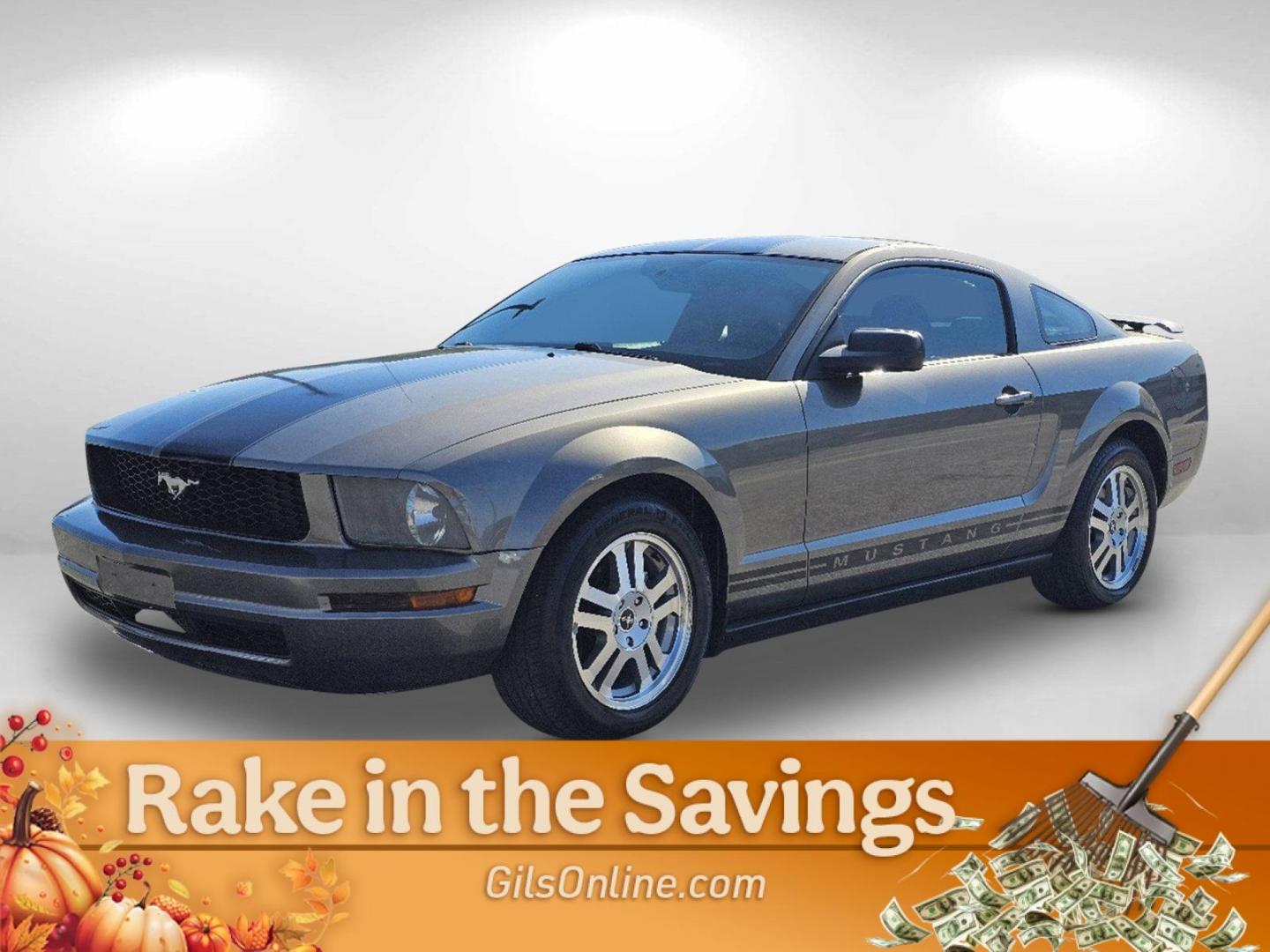 2005 Mineral Grey Metallic /Dark Charcoal Ford Mustang Premium (1ZVFT80N355) with an Gas V6 4.0L/244 engine, located at 804 22nd Ave, Phenix City, AL, 36870, (334) 297-1860, 32.484749, -85.024475 - 2005 Ford Mustang Premium - Photo#0